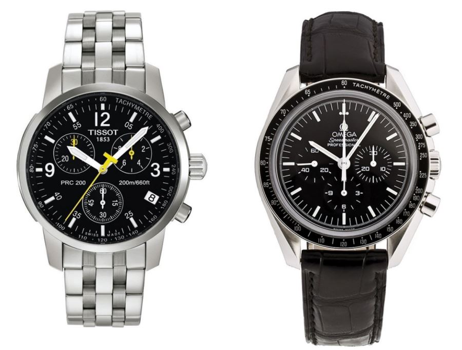 Tissot PRC200 et Omega Speedmaster Moonwatch