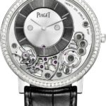 Montre Altiplano 900P 38 mm or gris et diamants