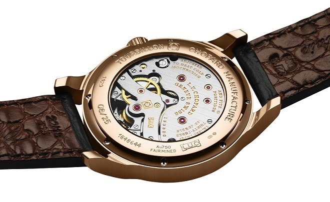 Chopard L.U.C Tourbillon QF Fairmined vu par le fond