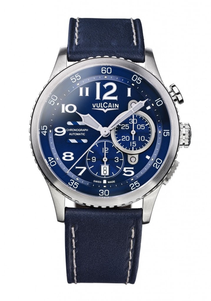 Vulcain Aviator Instrument Chronograph bleu