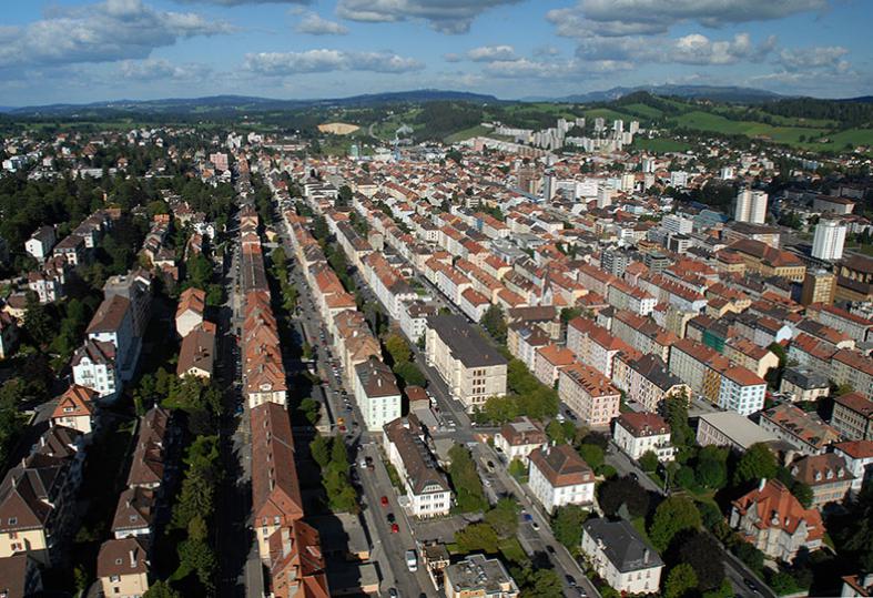 La Chaux de Fond vu depuis hélico