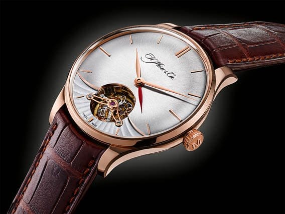 Moser Venturer Tourbillon Dual Time or rouge et argenté
