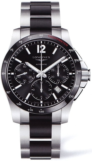 Longines Conquest Céramique noire et acier