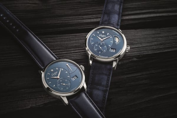 Glashütte Original PanoReserve acier et bleu de nationalité allemande