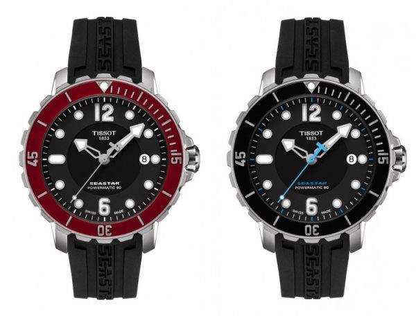 Tissot Seastar 1000 rouge et bleu