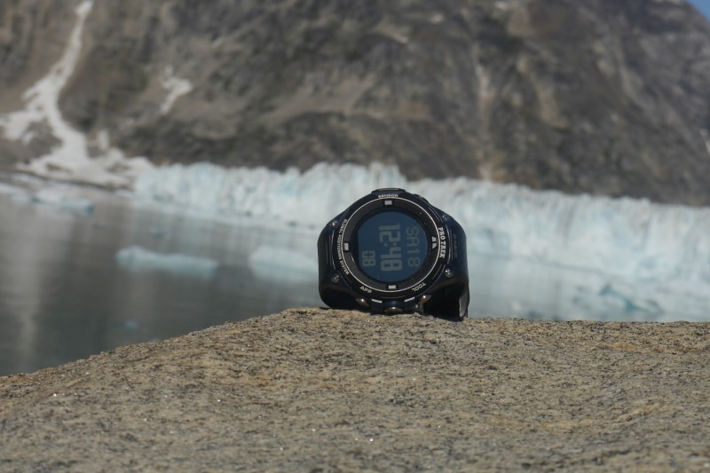 Casio Protrek Smart WSD F20 devant un glacier