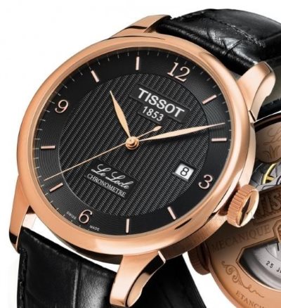 Aiguille-feuille-Tissot-Le-Locle-Automatic-COSC-PVD-or-rose1
