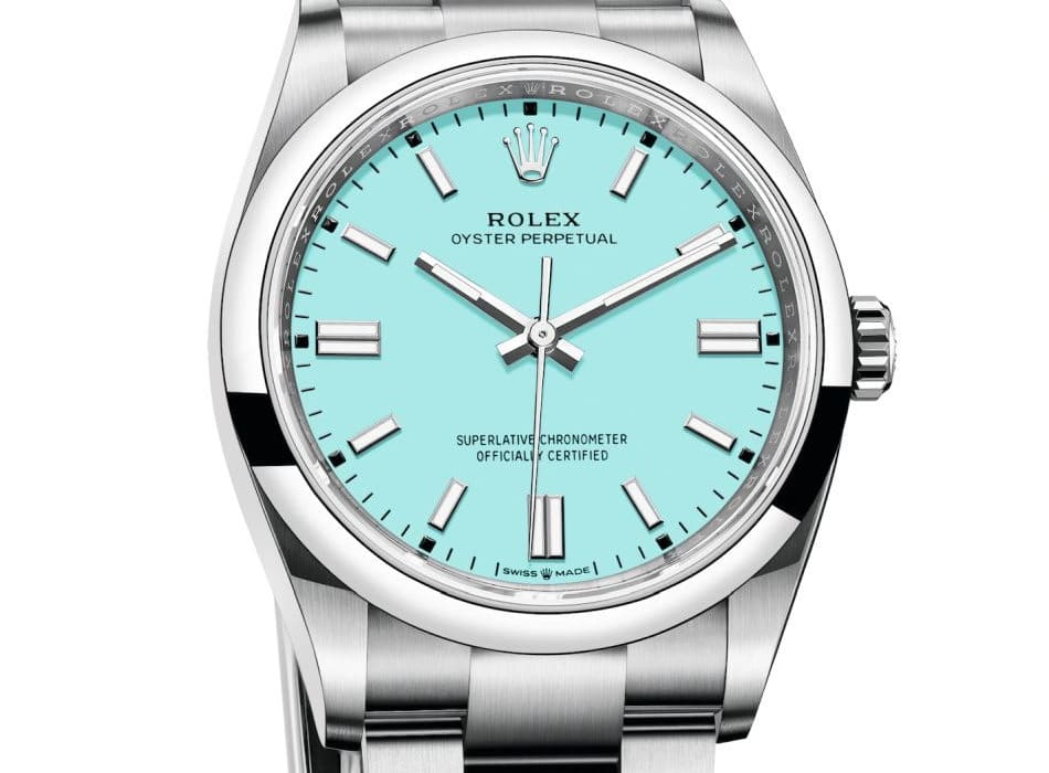 2e Rolex Oyster Perpetual 41 mm 124300 cadran turquoise