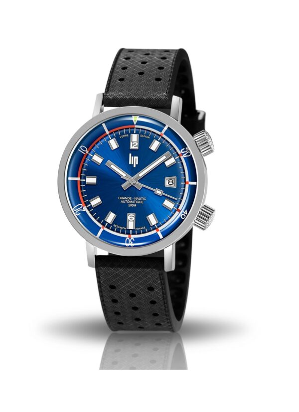 Montre Lip Nautic Ski Acier inoxydable cadran Bleu 41 mm 671521