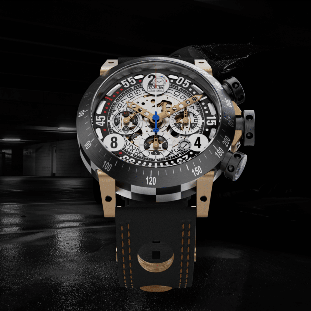 B.R.M. Chronographes V8-44 Squelette 20 ans