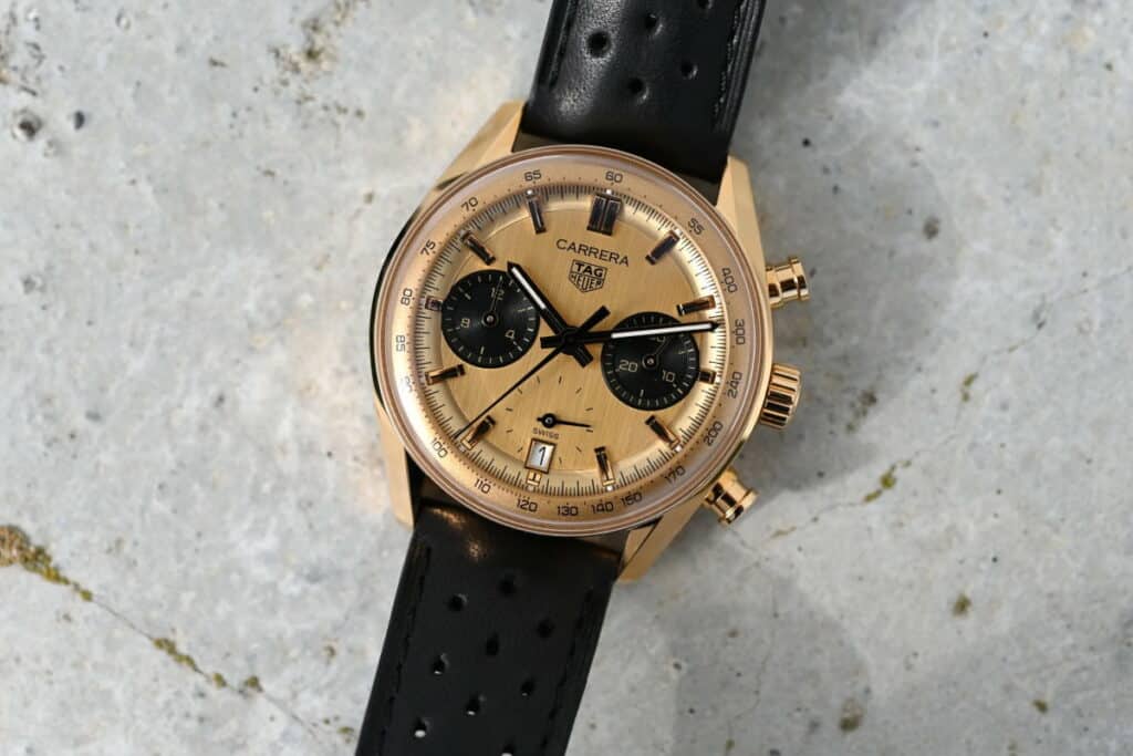 TAG-Heuer-Carrera-Chronograph-Glassbox-Gold