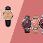 Rouge ou saumon couleur cadran montre