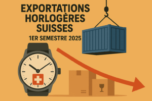 Exportatation horlogère suisse 1er semestre 2025