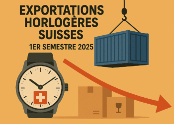 Exportatation horlogère suisse 1er semestre 2025