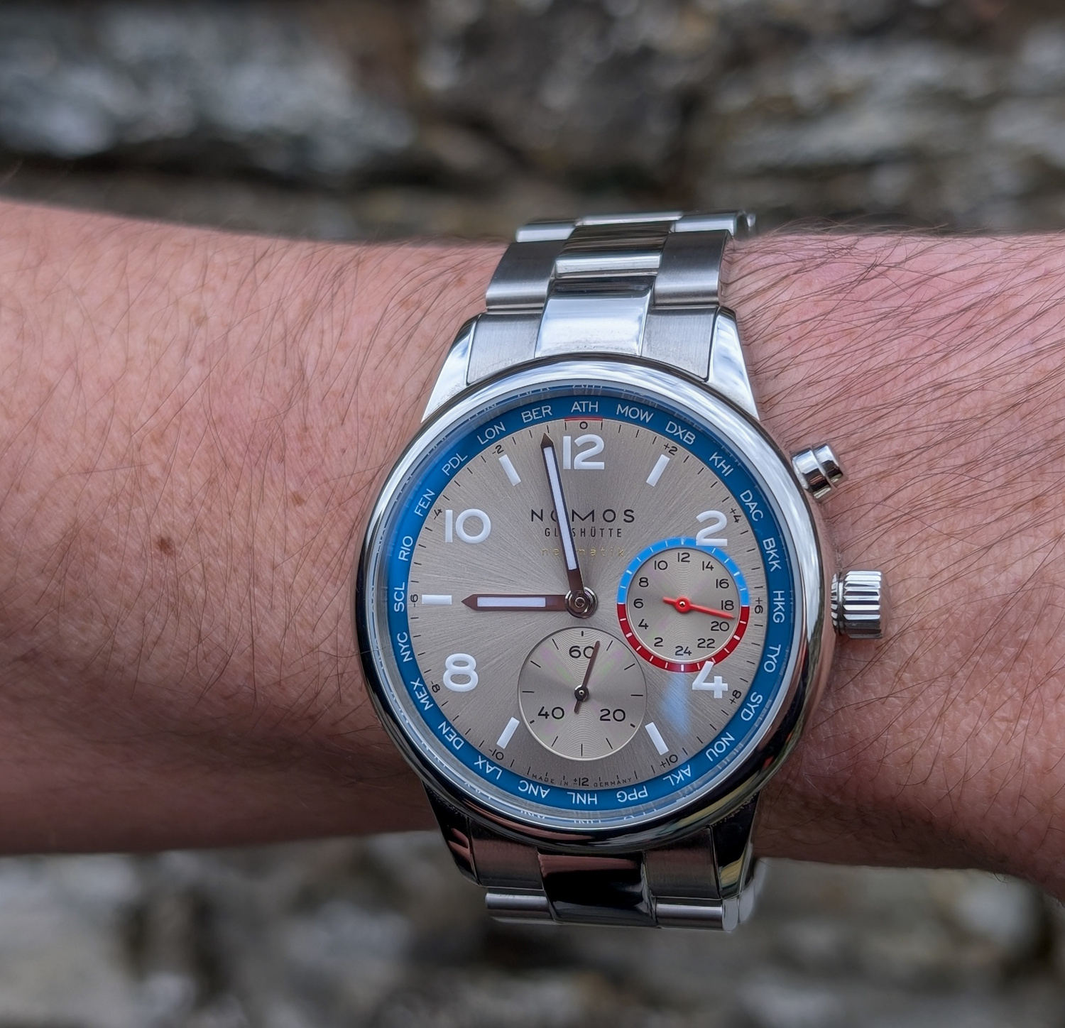 Club Sport Neomatik Mondial Argent Nomos