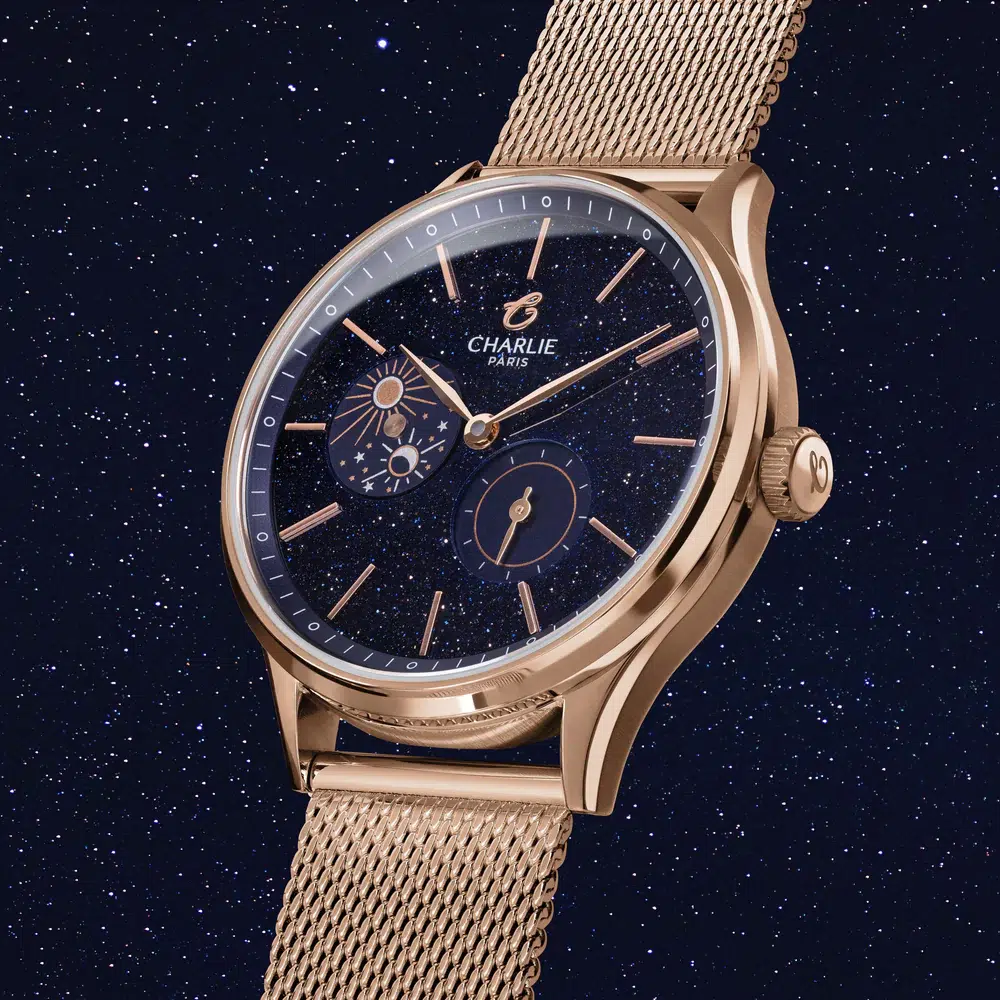 Charlie Paris Initiale 36 aventurine or rose