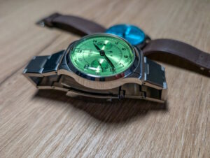 Vulcain Monopusher Heritage vert et turquoise